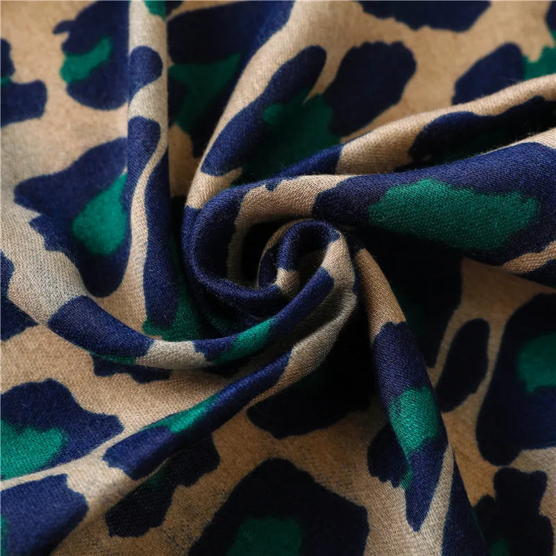 Leopard Print Infinity Long Scarf Wrap Shawl for Women Ladies Girls- 4 Colors