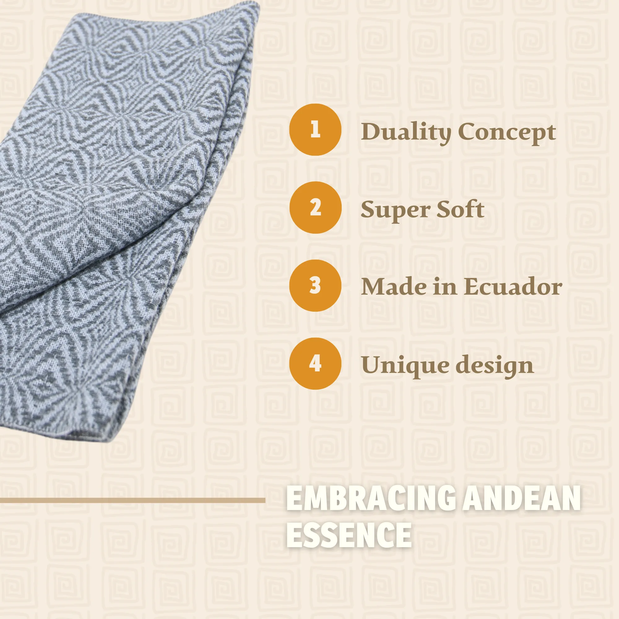 Light Gray Blue Alpaca Infinity Scarf