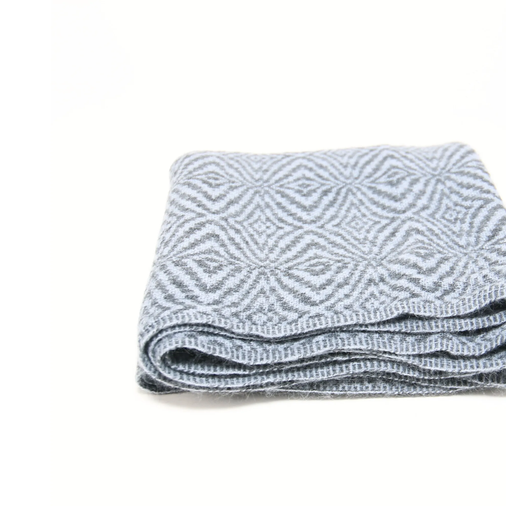 Light Gray Blue Alpaca Infinity Scarf