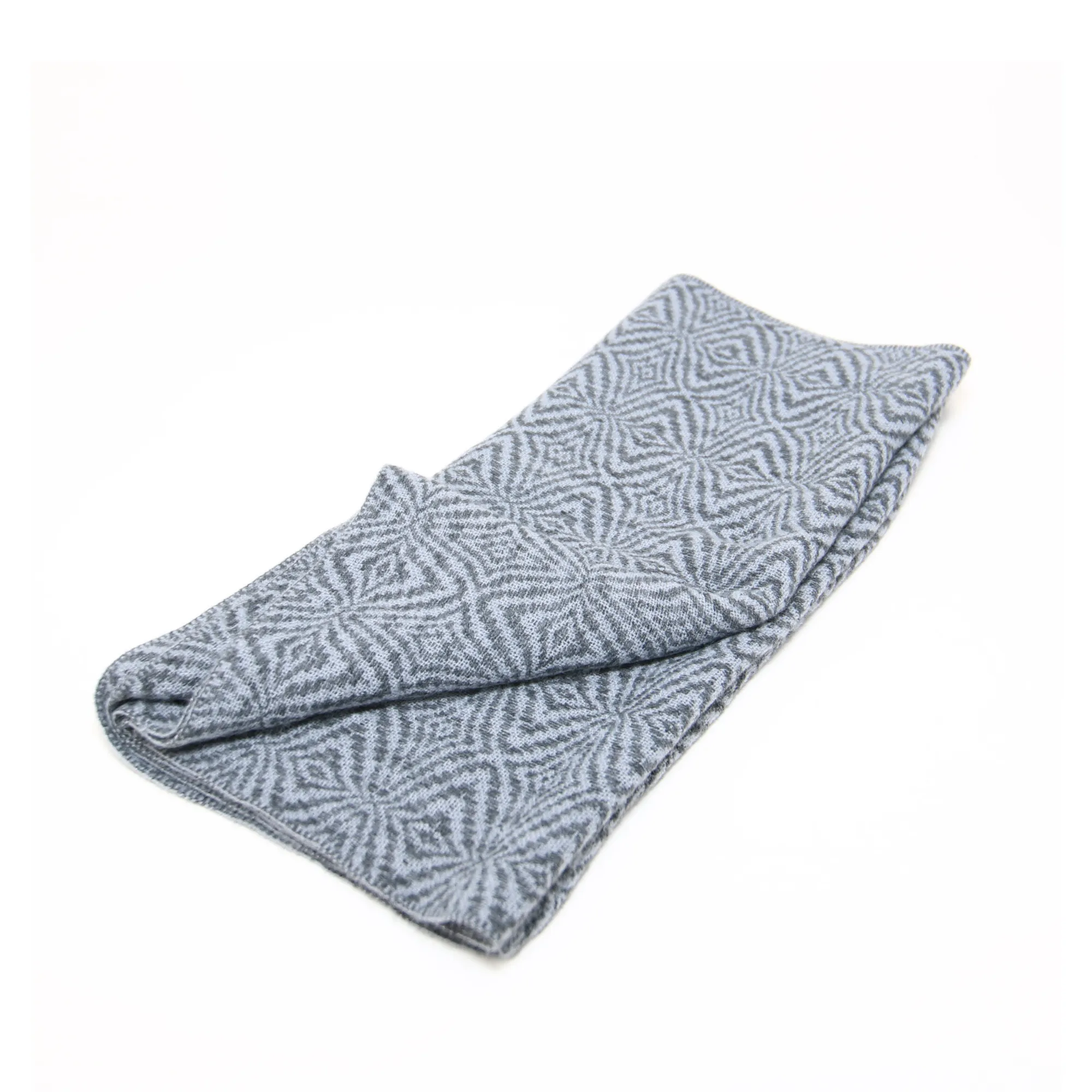 Light Gray Blue Alpaca Infinity Scarf