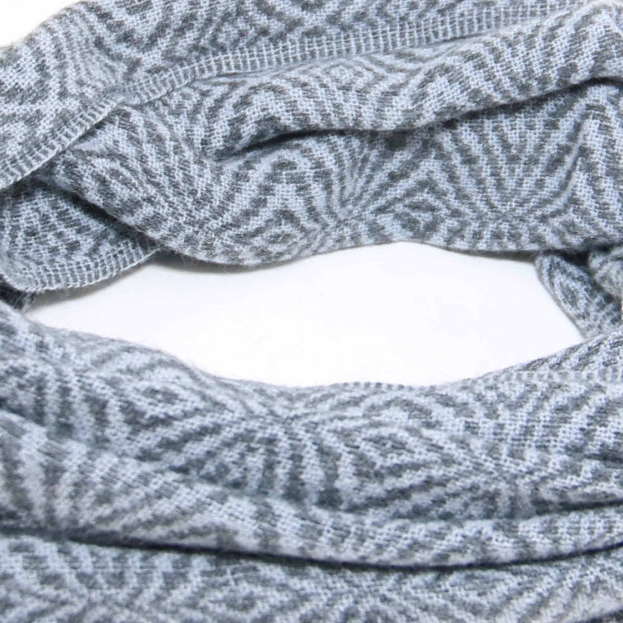 Light Gray Blue Alpaca Infinity Scarf