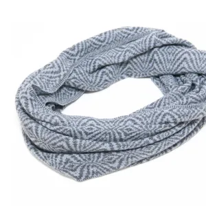 Light Gray Blue Alpaca Infinity Scarf