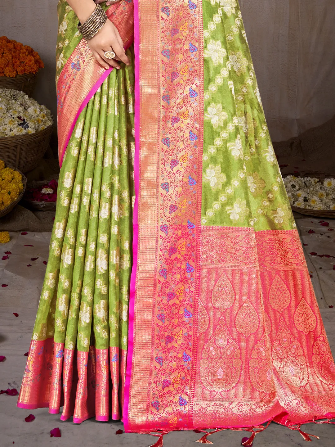Light Green Silk Saree