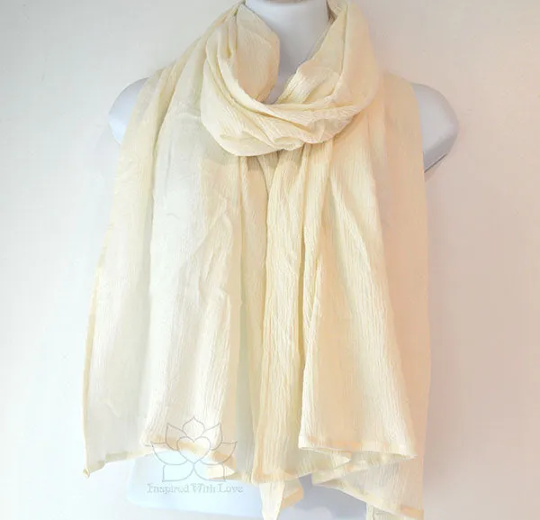 Lightweight Summer 100% Cotton Gauze Scarf