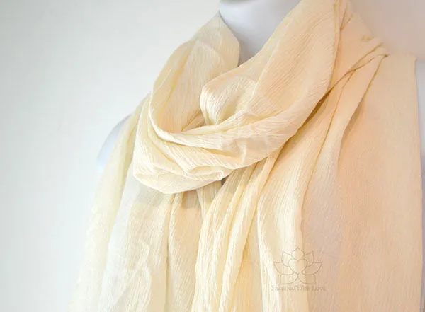 Lightweight Summer 100% Cotton Gauze Scarf