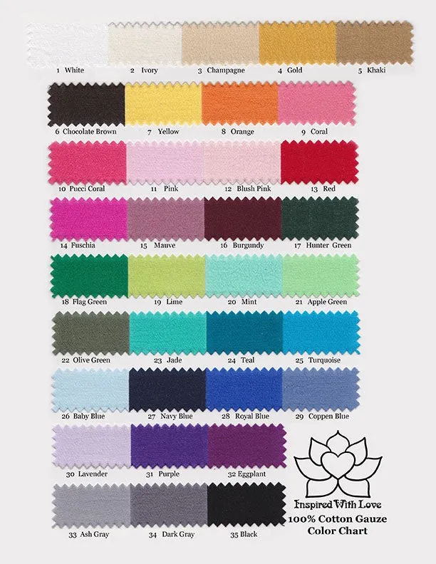 Lightweight Summer 100% Cotton Gauze Scarf