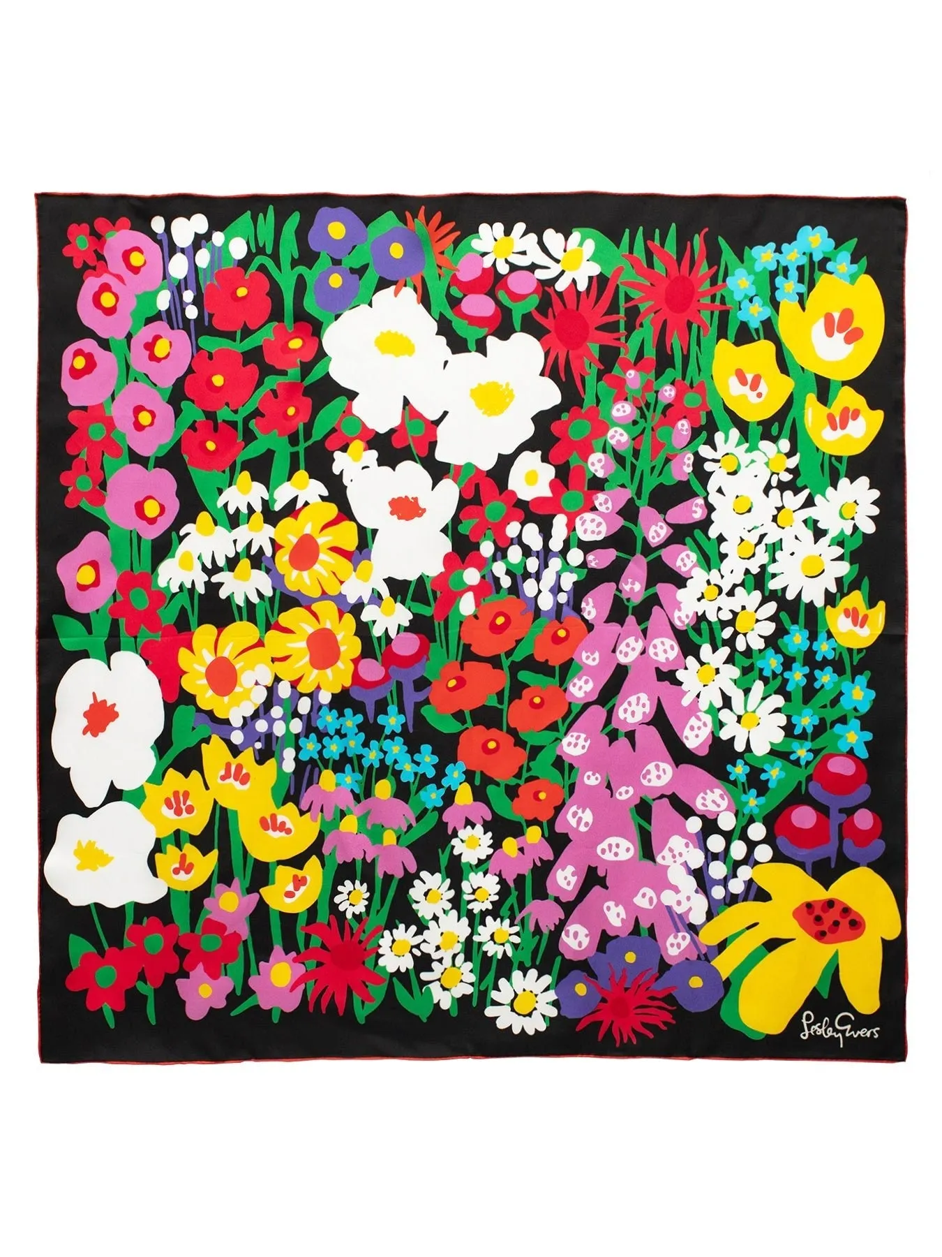 LILLIAN silk twill scarf Garden Party