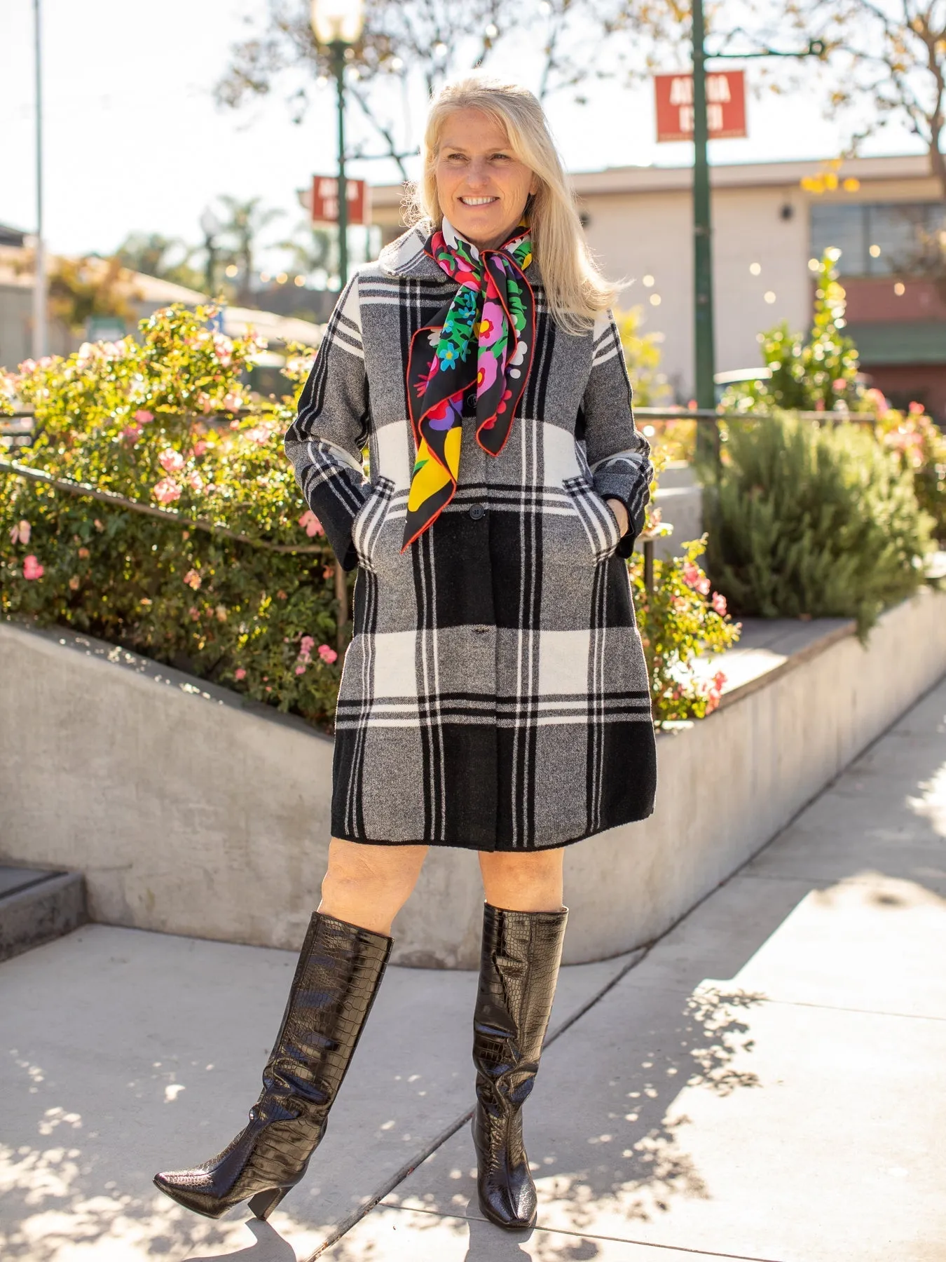 LILLIAN silk twill scarf Garden Party