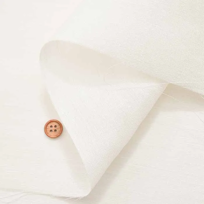 Linen Silk Slub Fabric - Solid Color