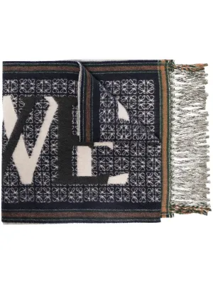 Loewe love wool and cashmere scarf