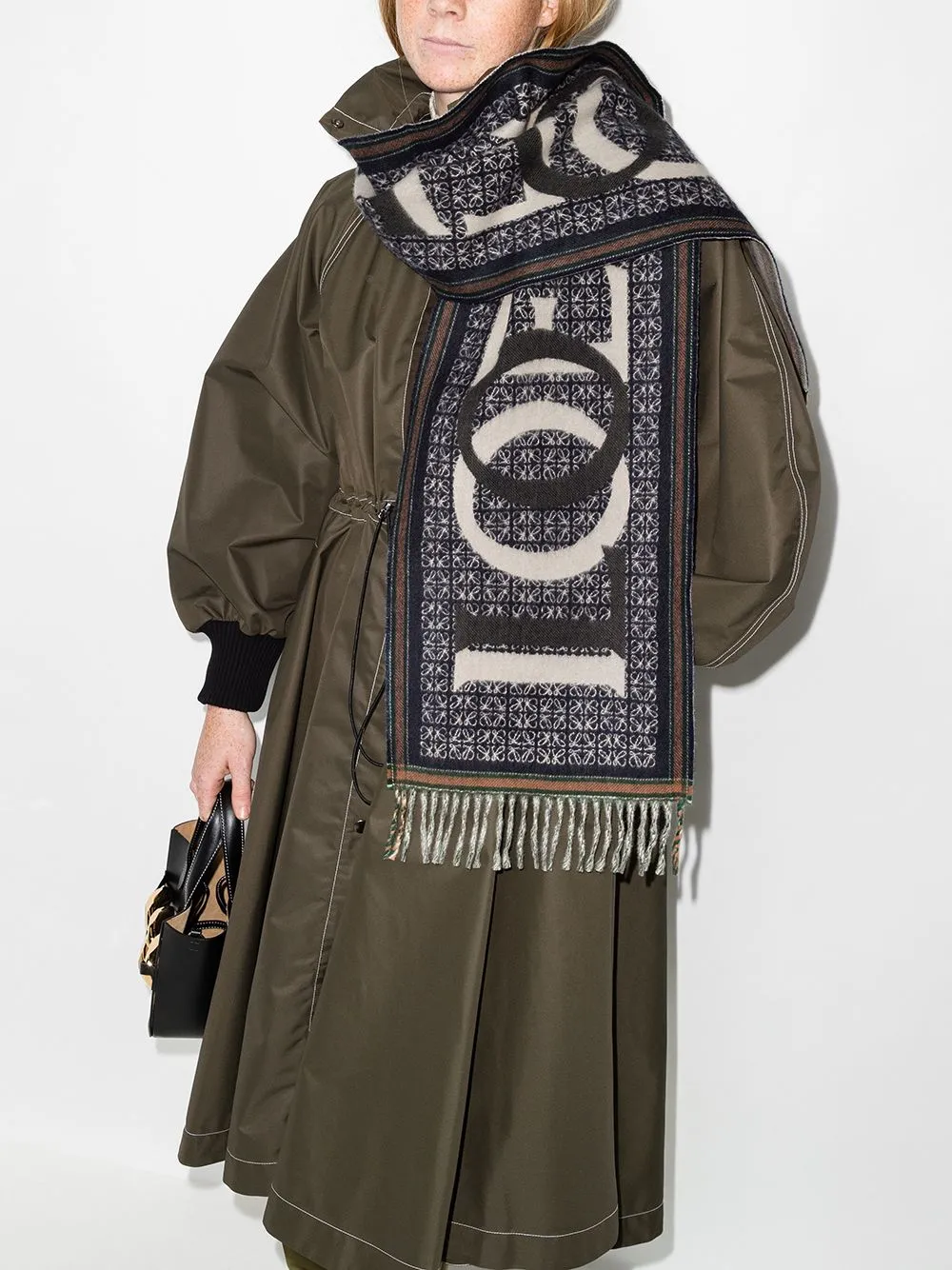 Loewe love wool and cashmere scarf