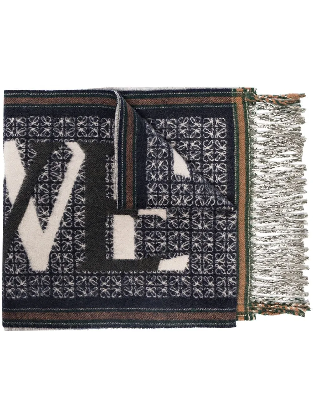 Loewe love wool and cashmere scarf