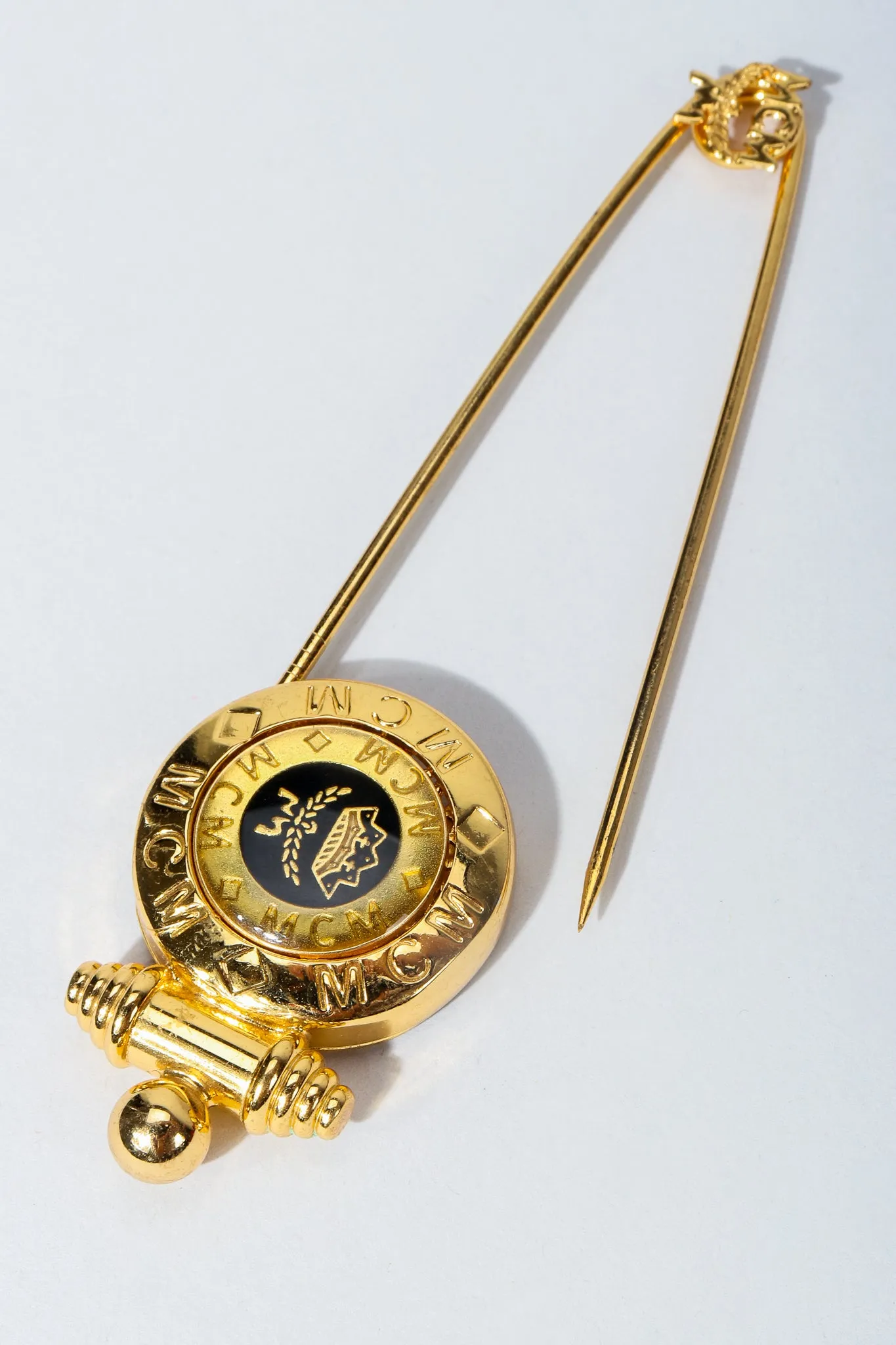 Logo Safety Pin Brooch