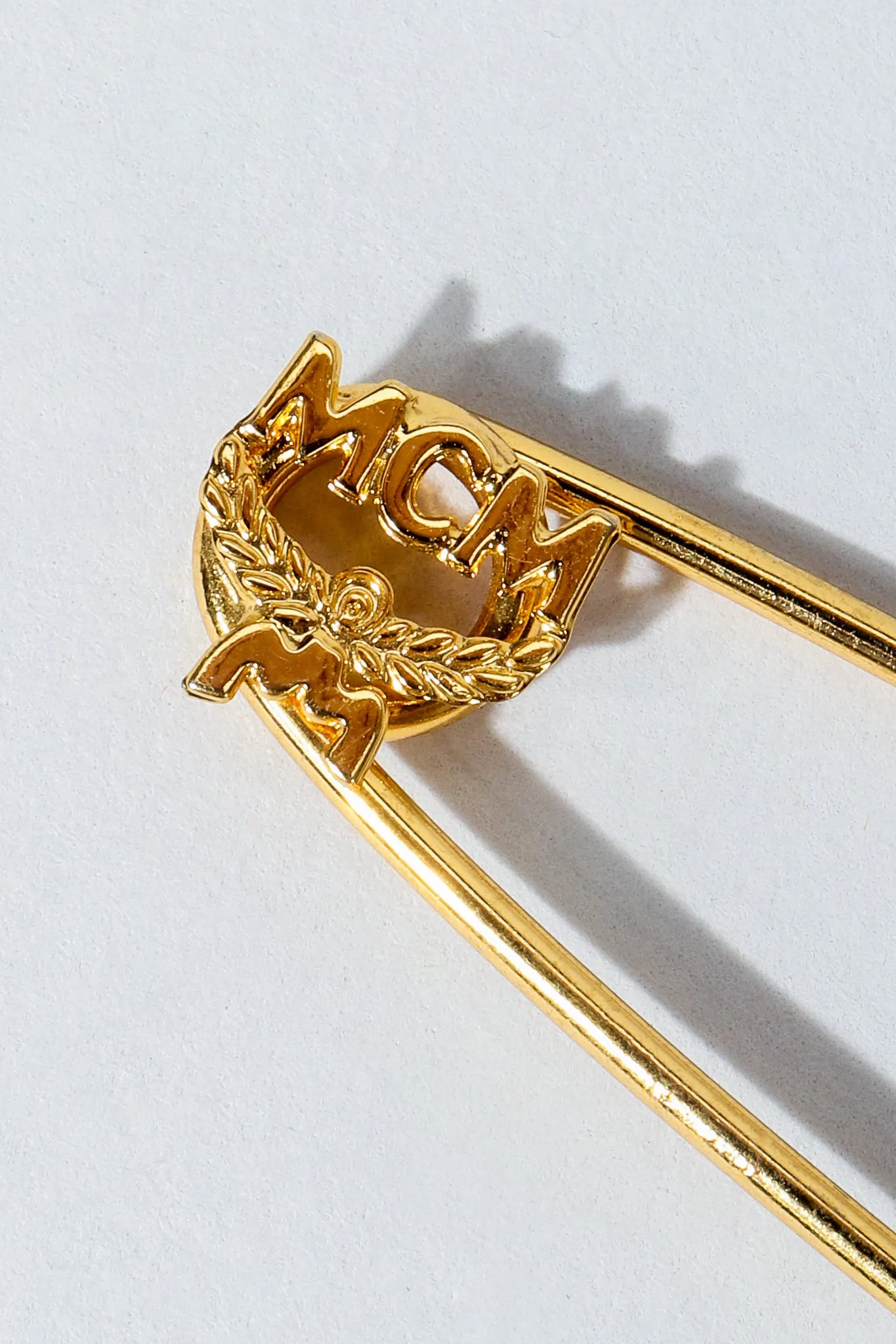 Logo Safety Pin Brooch