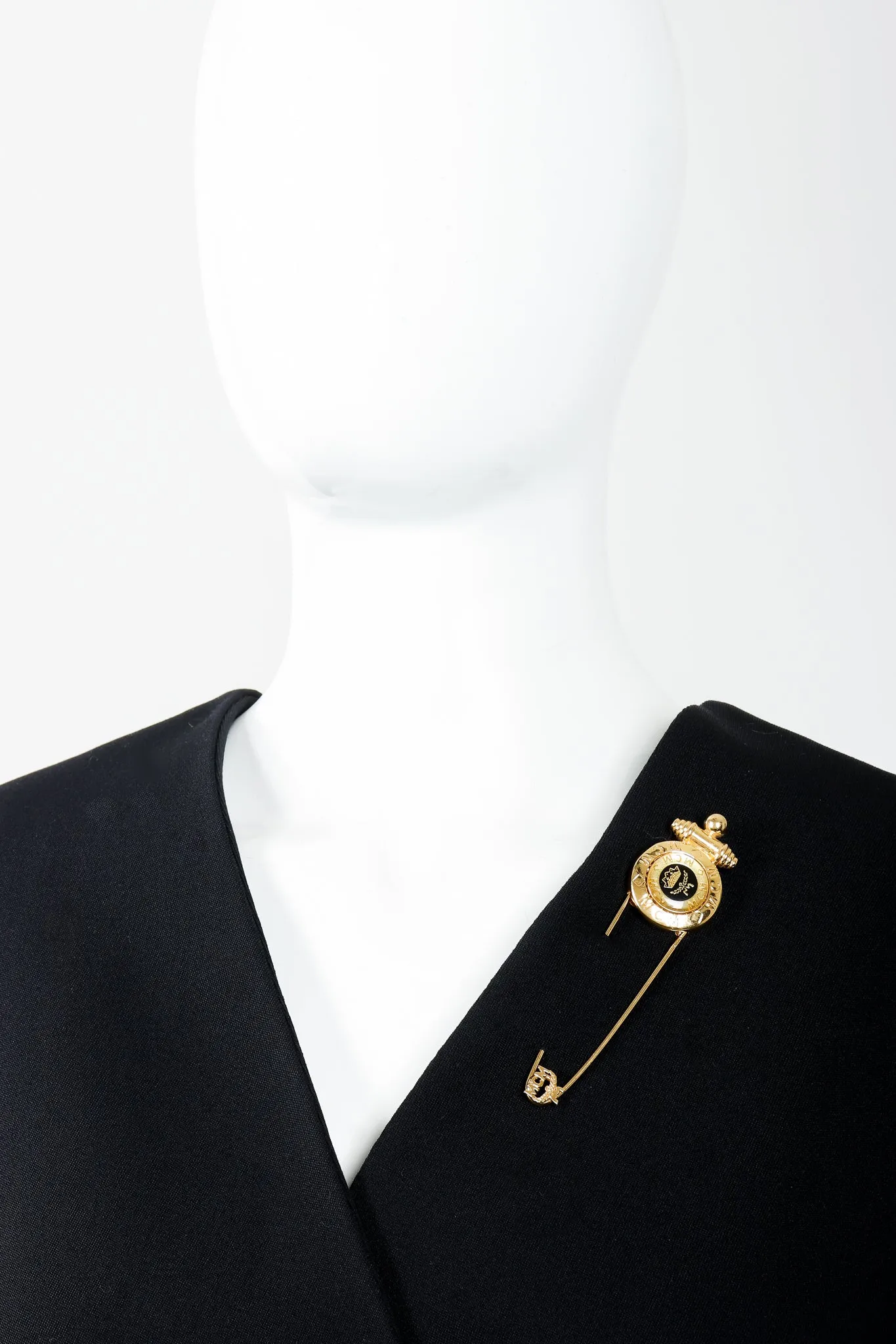 Logo Safety Pin Brooch