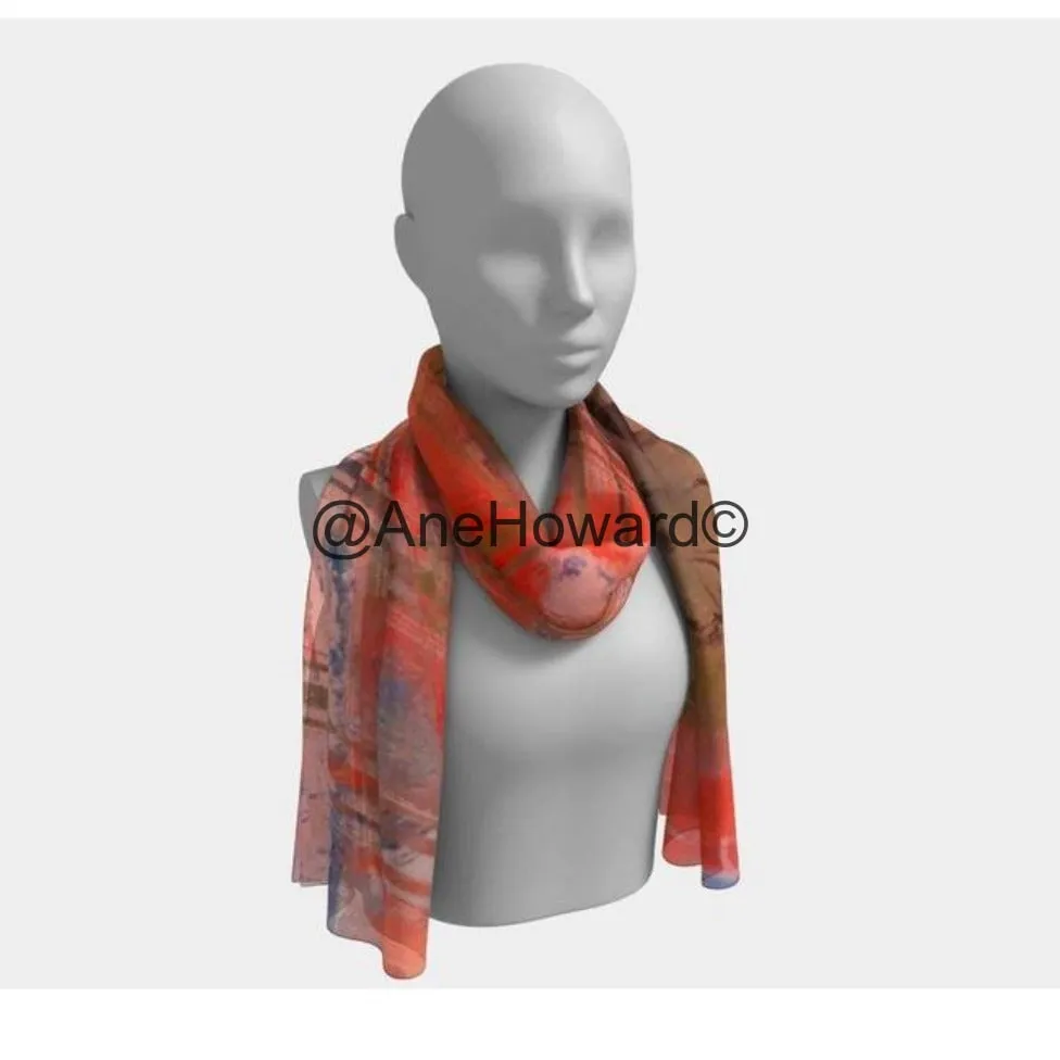 Long Silk Scarf Love in the City of Angels