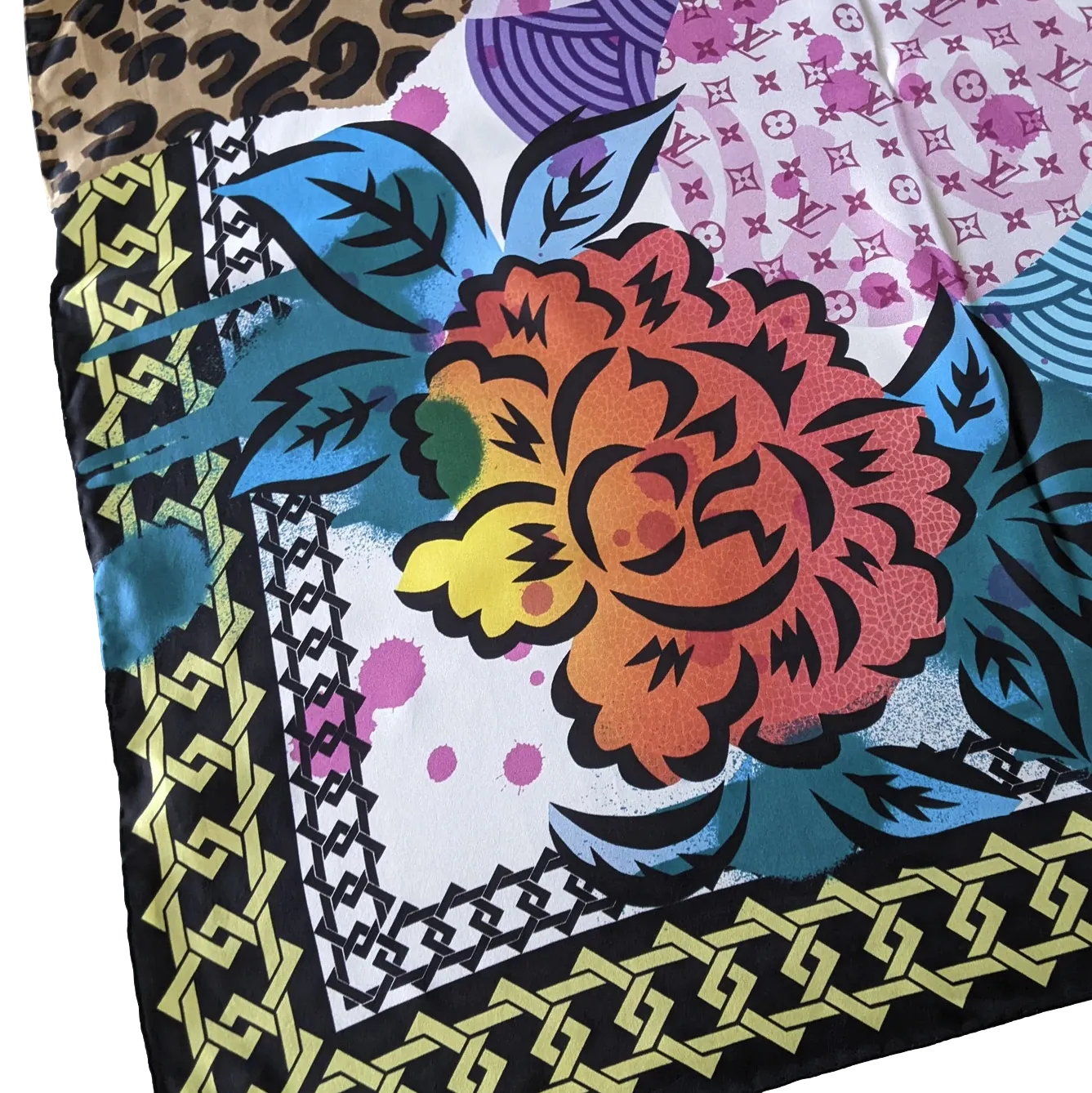 Louis Vuitton & Aiko 2013 Limited Japanese Kimonos Artist Scarf Silk Shawl 140, Mint!