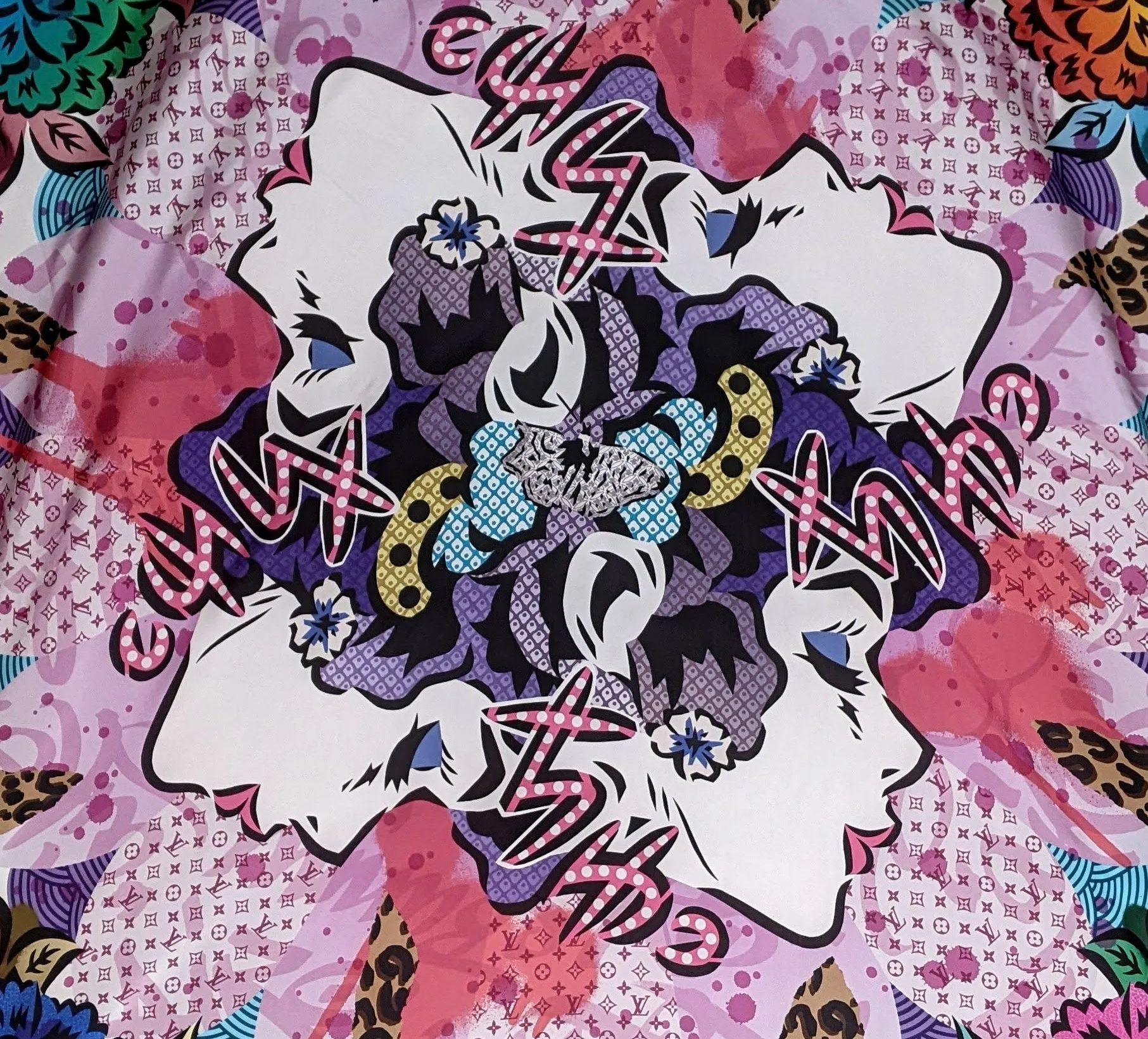 Louis Vuitton & Aiko 2013 Limited Japanese Kimonos Artist Scarf Silk Shawl 140, Mint!