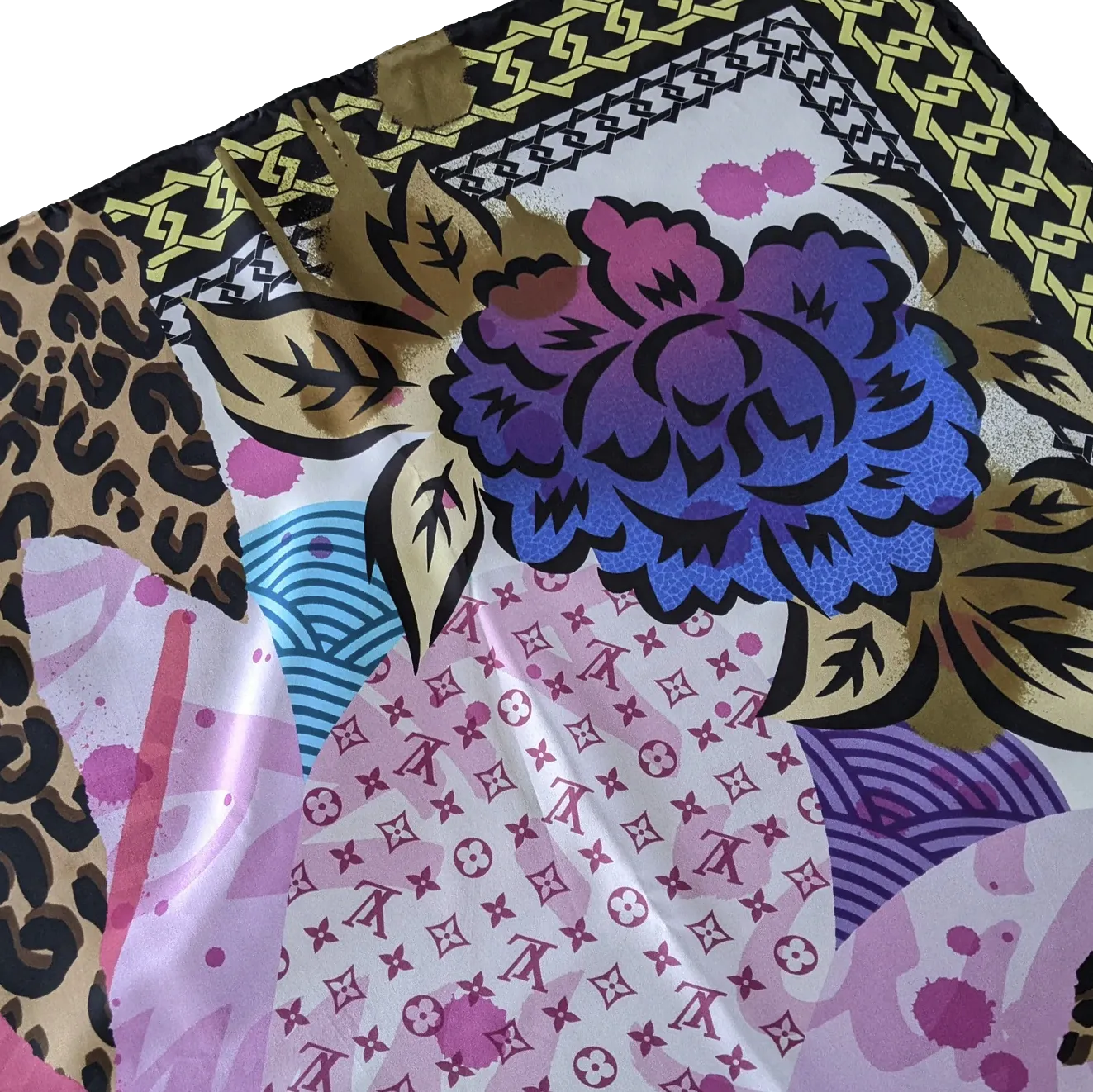 Louis Vuitton & Aiko 2013 Limited Japanese Kimonos Artist Scarf Silk Shawl 140, Mint!