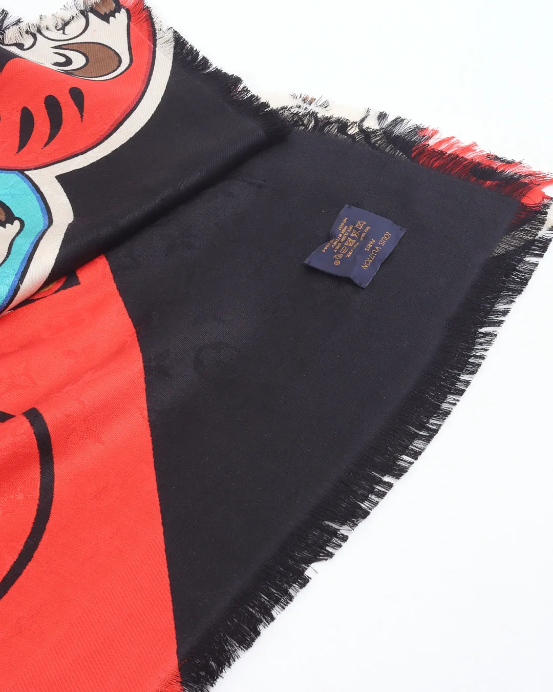 Louis Vuitton Black Silk Monogram Chinese New Years Shawl