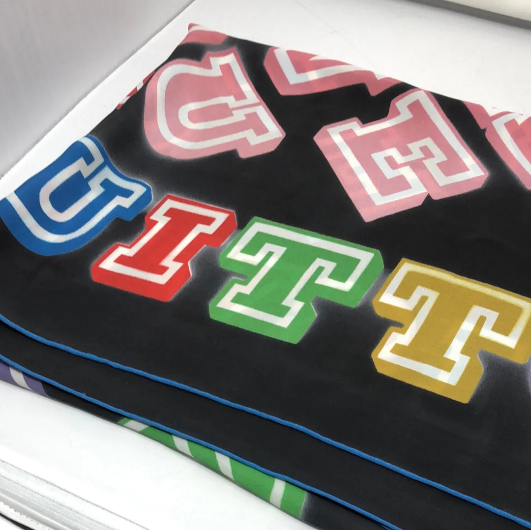 Louis Vuitton: Limited Edition Neon Silk 'Great Adventures' Giant Square Scarf