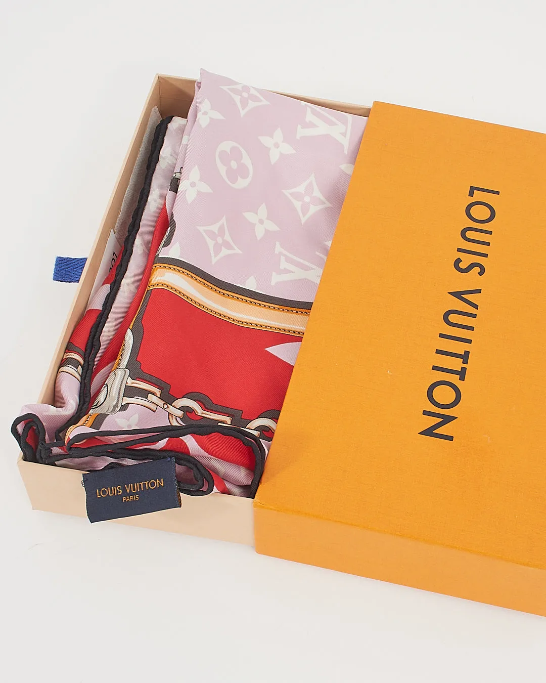 Louis Vuitton Red Confidential Monogram Giant Square Silk Scarf