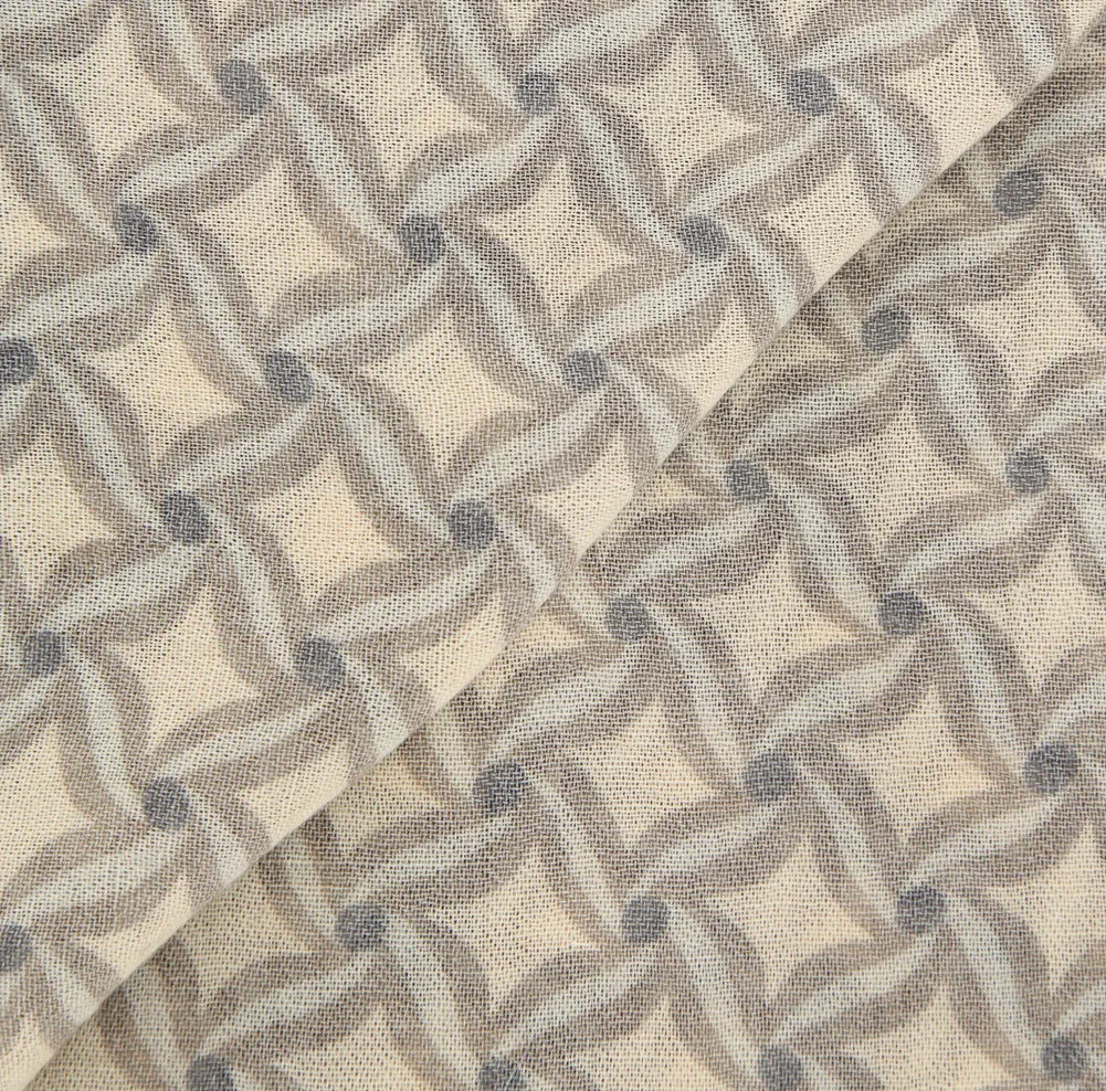 Luigi Borrelli Brown Wool Blend Scarf