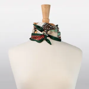 Madrigal - EQ and GEO Multi-Color Palette Motif Crimson Scarf