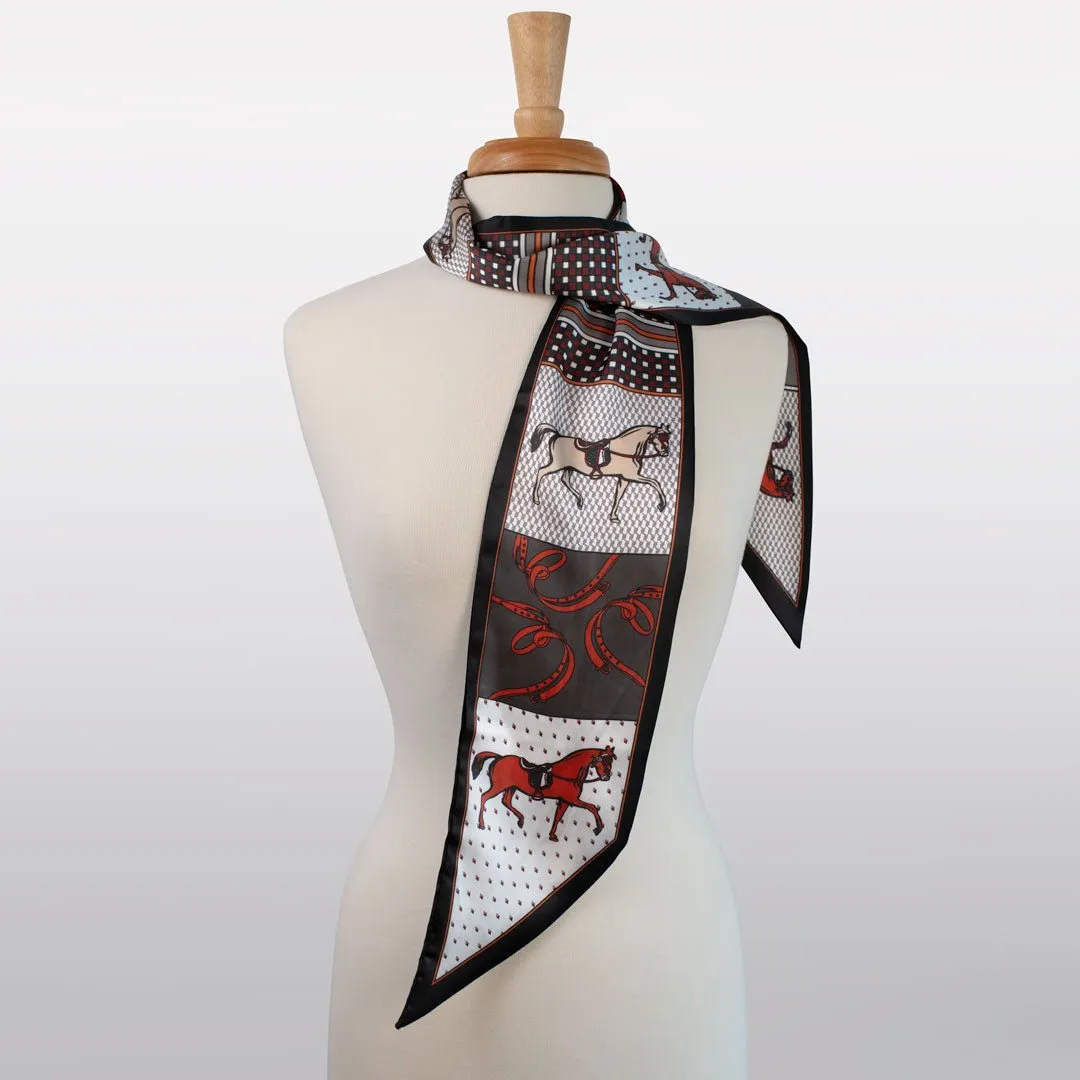 Madrigal - EQ and GEO Multi-Color Palette Motif Grey Scarf