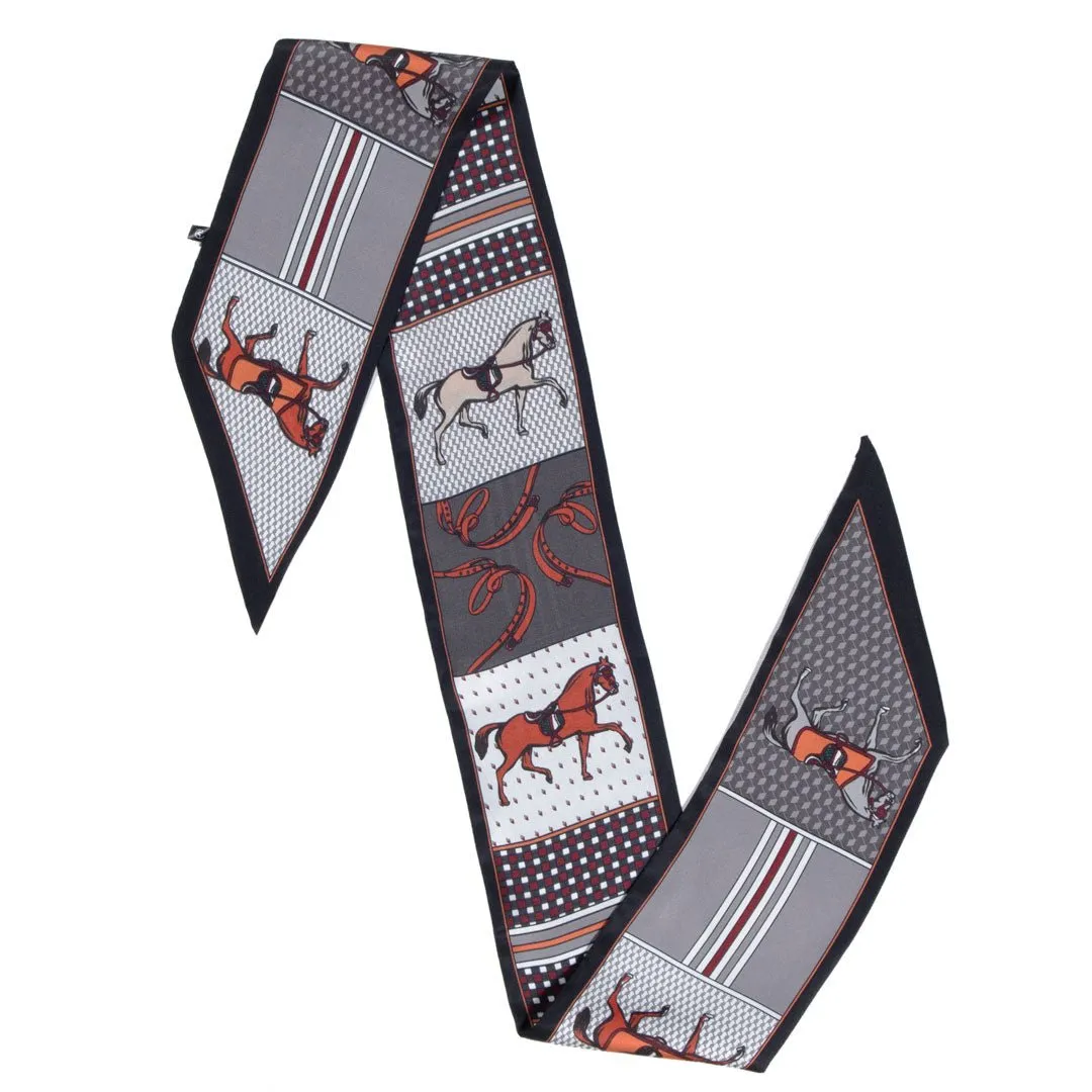 Madrigal - EQ and GEO Multi-Color Palette Motif Grey Scarf