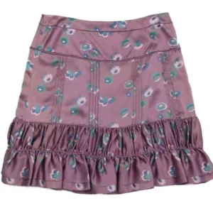 Marc Jacobs Silk Mauve Floral Skirt