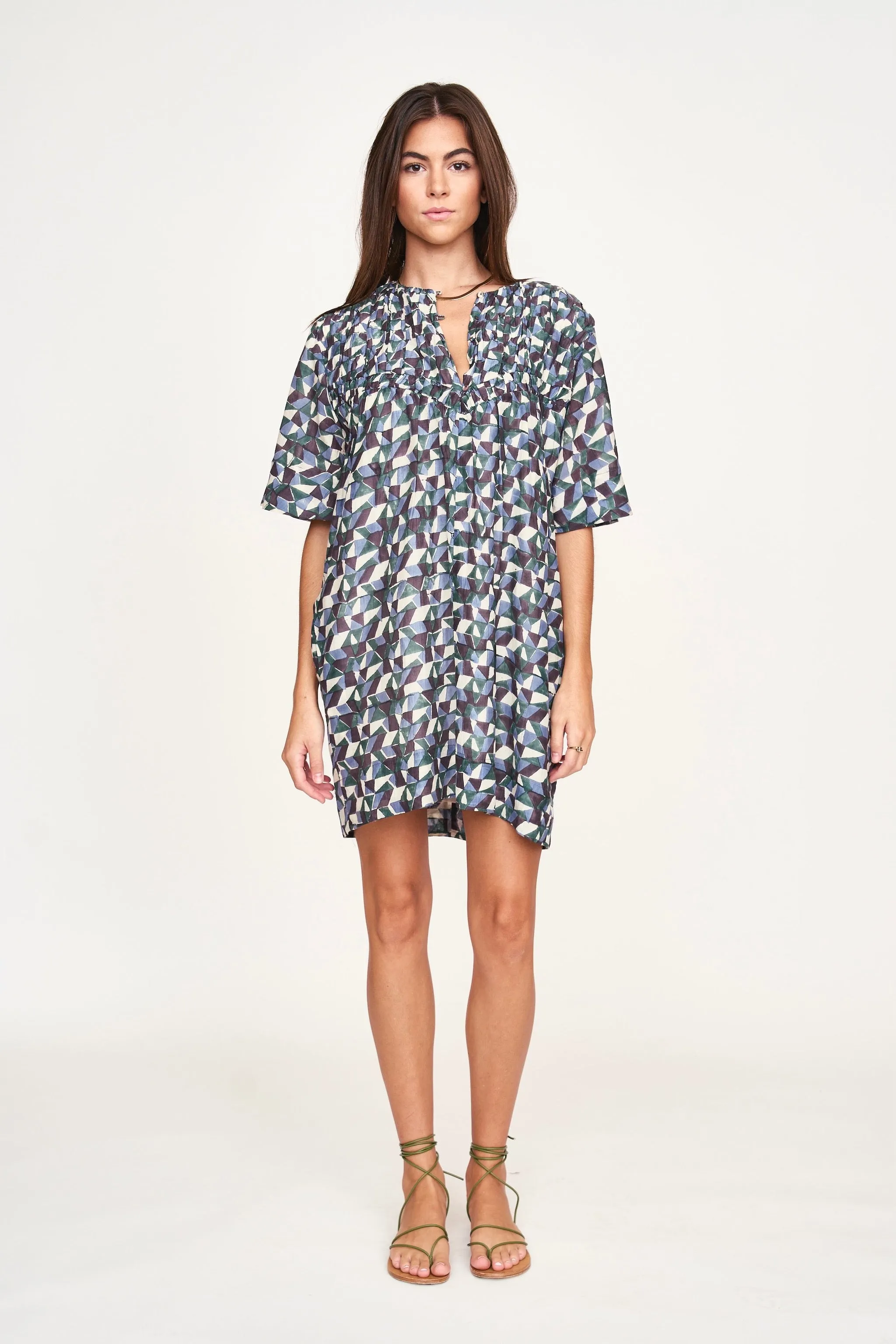 Marrakesh Dress in Seaglass in Aegean