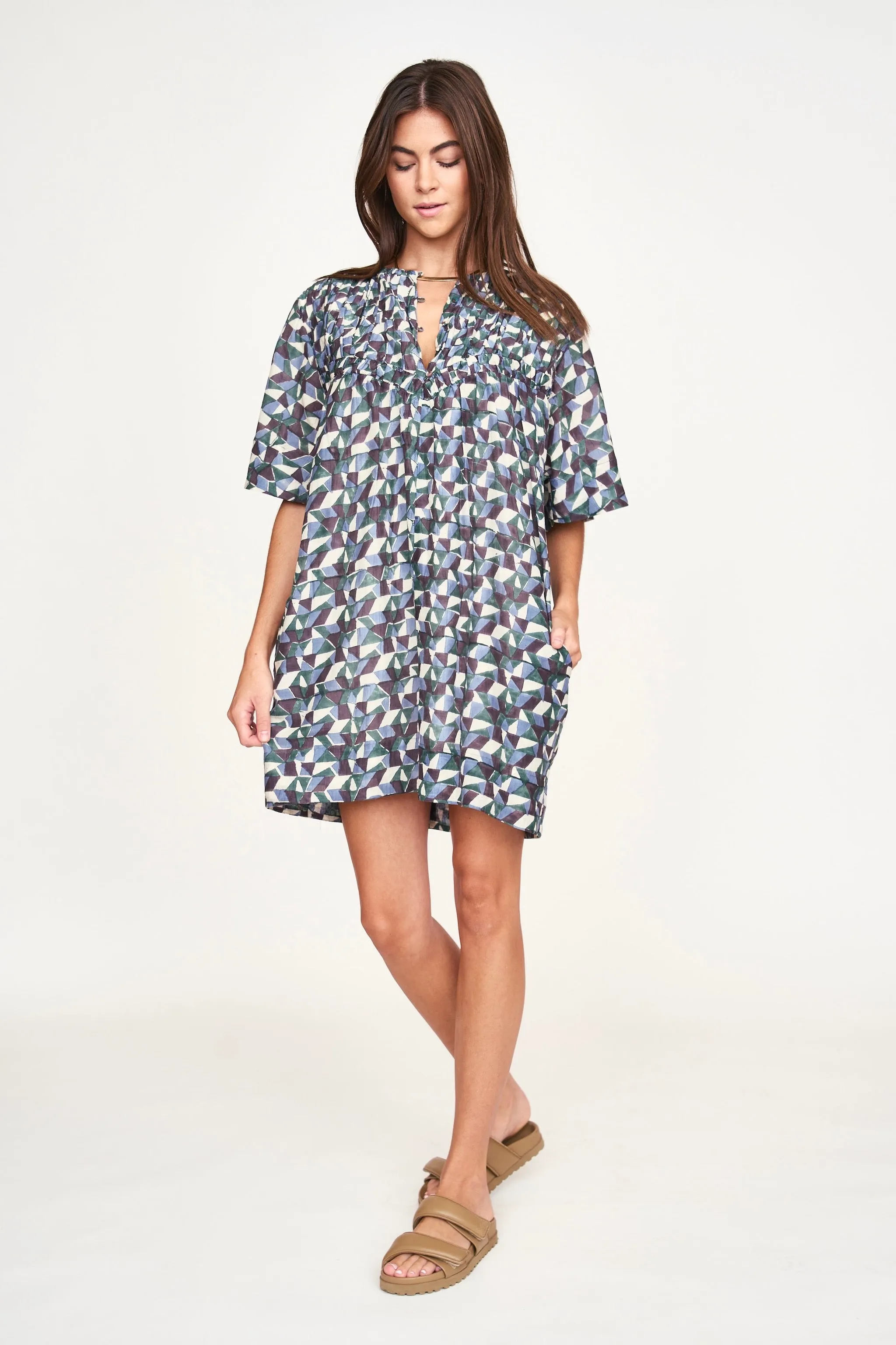 Marrakesh Dress in Seaglass in Aegean
