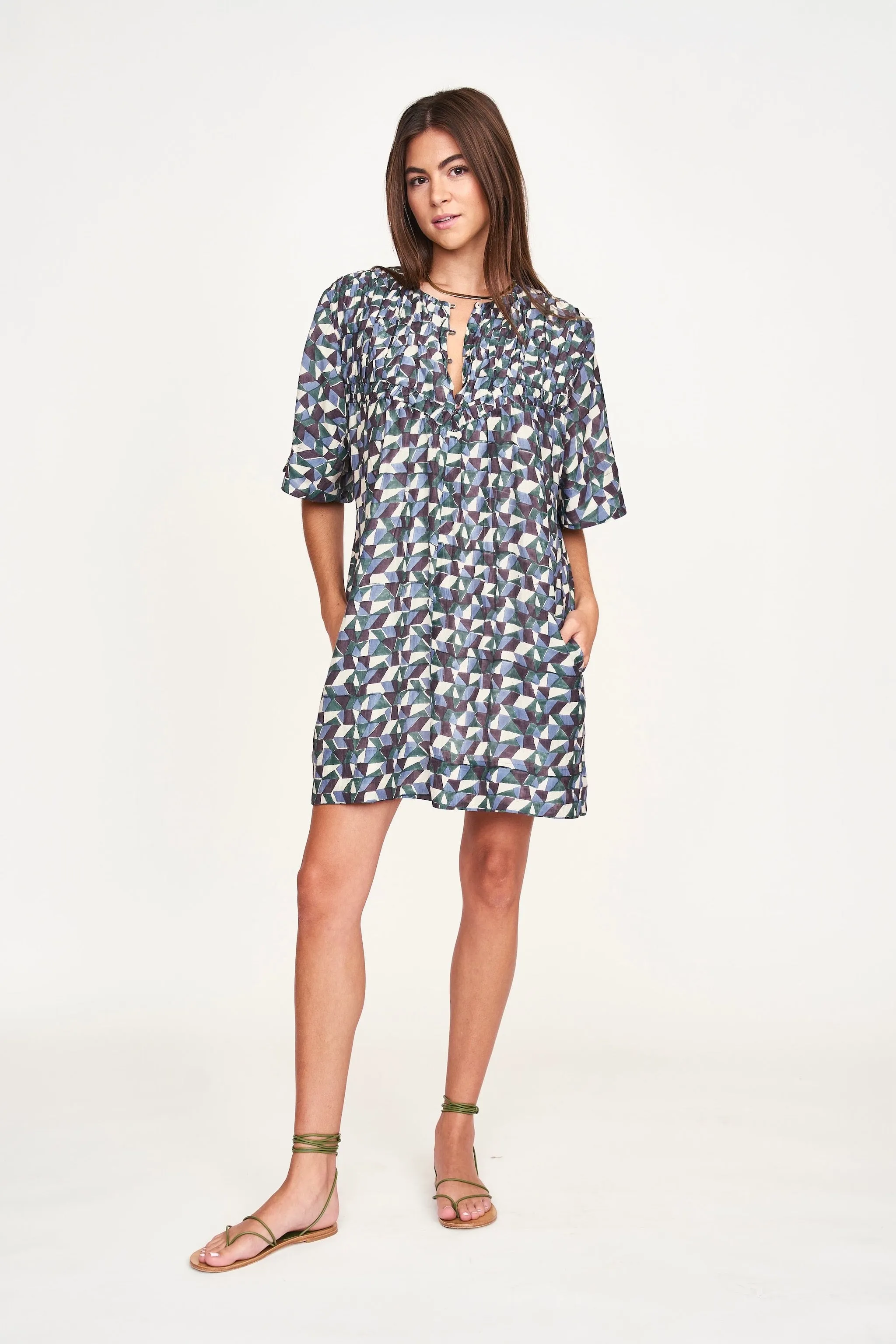 Marrakesh Dress in Seaglass in Aegean