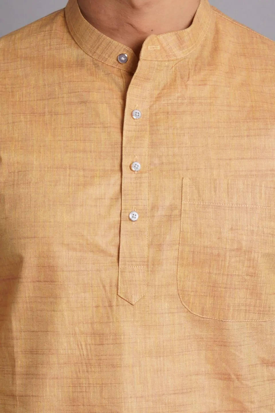 Matka Silk Mustered Solid Kurta