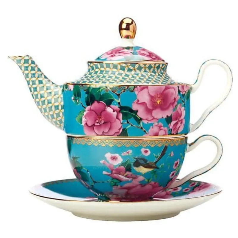 Maxwell & Williams Teas & C's Silk Road Tea For One with Infuser 380ML Aqua