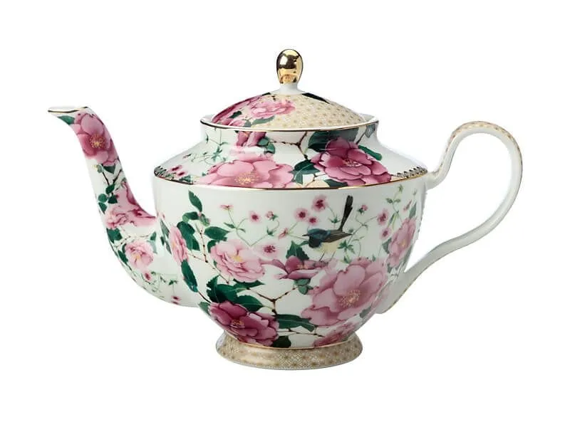 Maxwell & Williams Teas & C's Silk Road Teapot with Infuser 1 Litre White