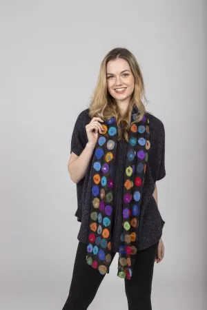 Mayu'r wool on Silk Scarf
