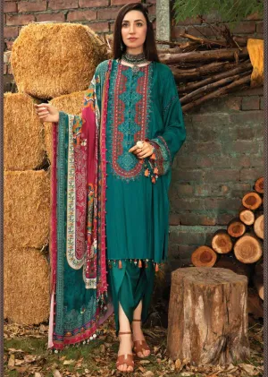 MB-107-B - Unstitched -  M.Prints Winter Collection by Maria B 2021