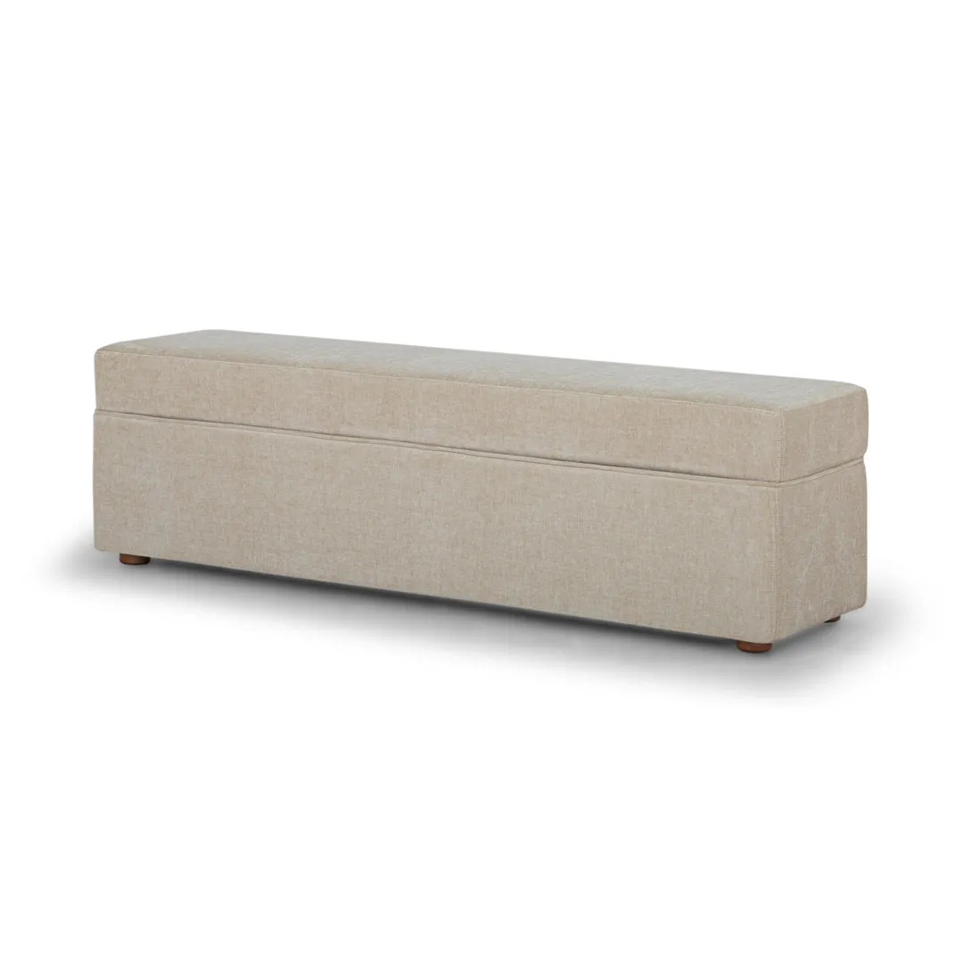 Mel MD 30, Storage Bench AllModern Upholstery Color: Honeycomb Taupe Chenille