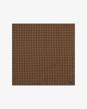 Men's Silk Geometric Pocket Square - Skytree Olive