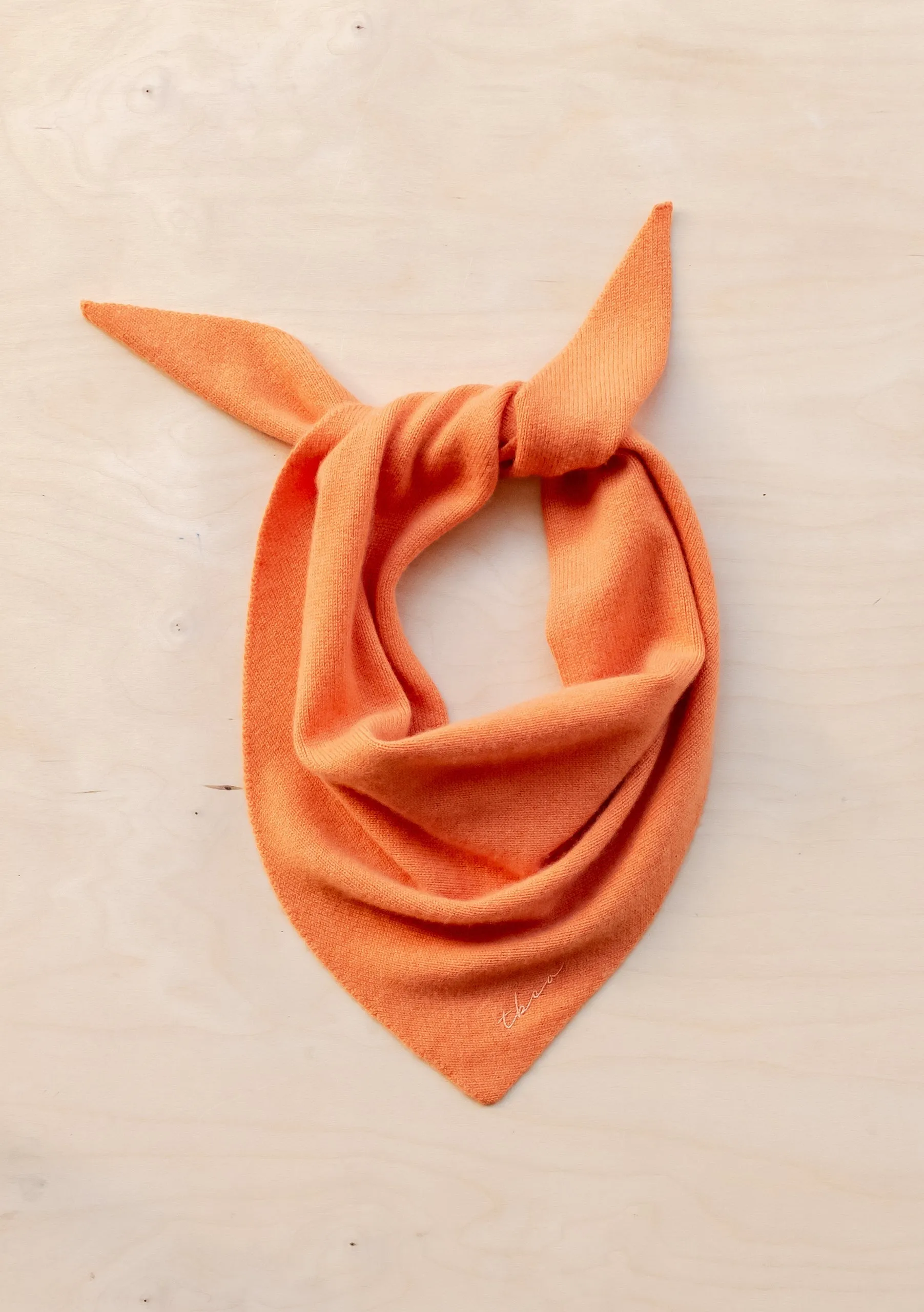 Merino Triangle Scarf in Apricot