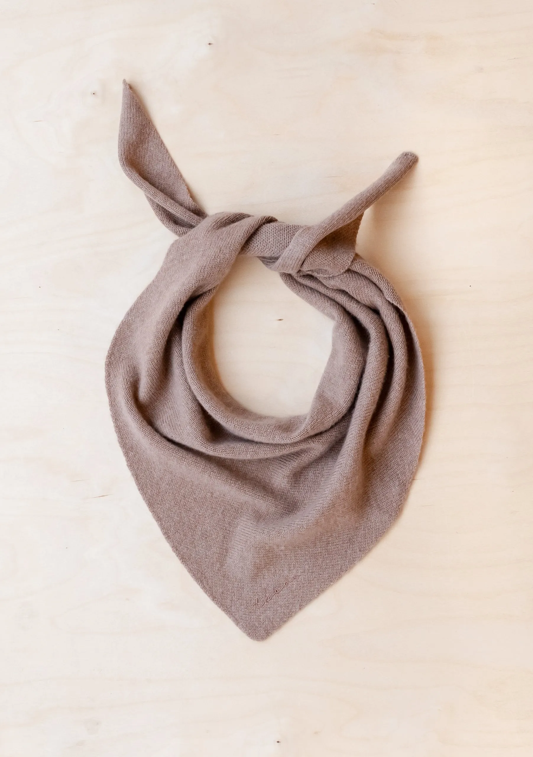 Merino Triangle Scarf in Coffee