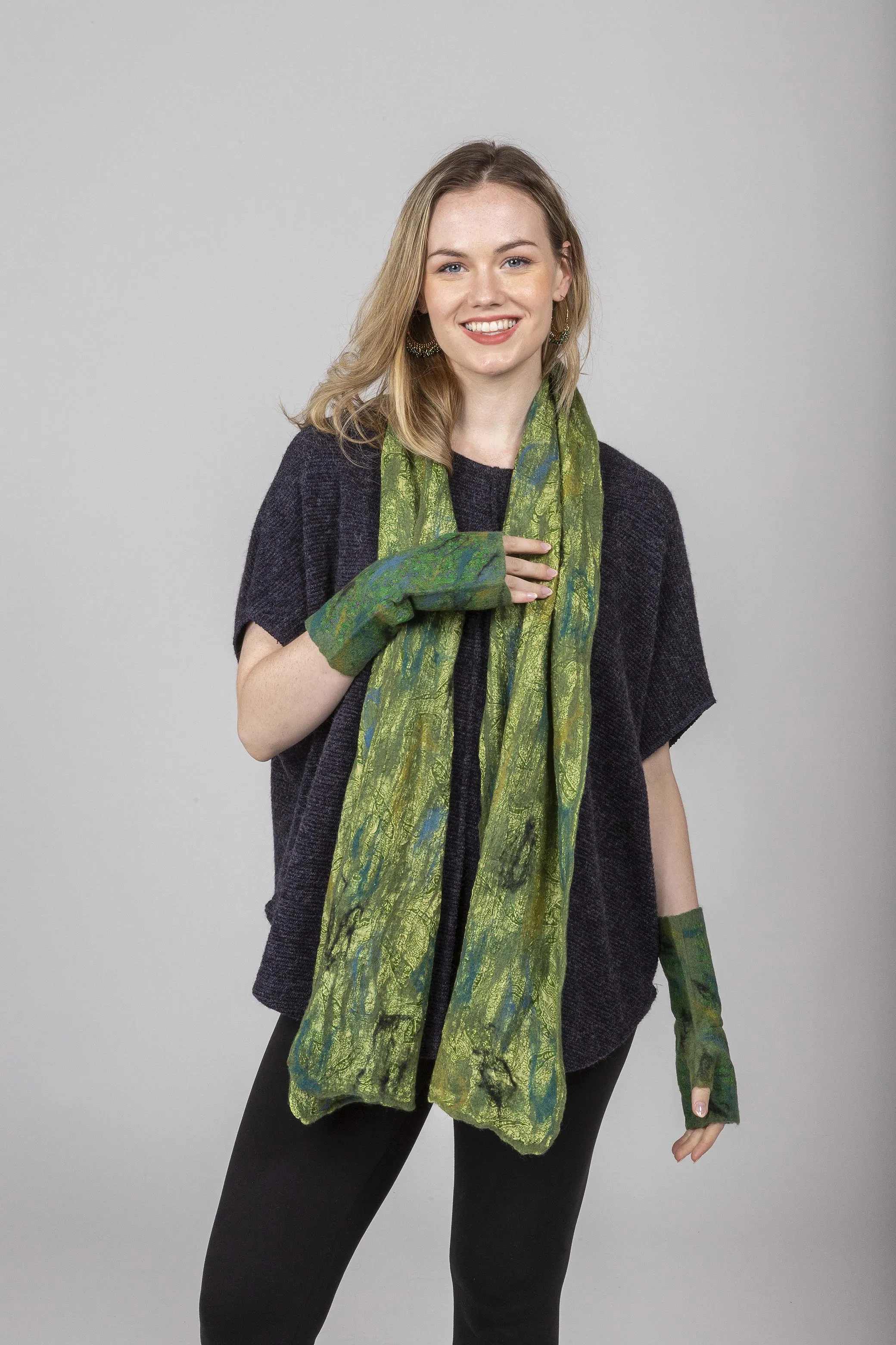 Merino Wool Felted Scarf