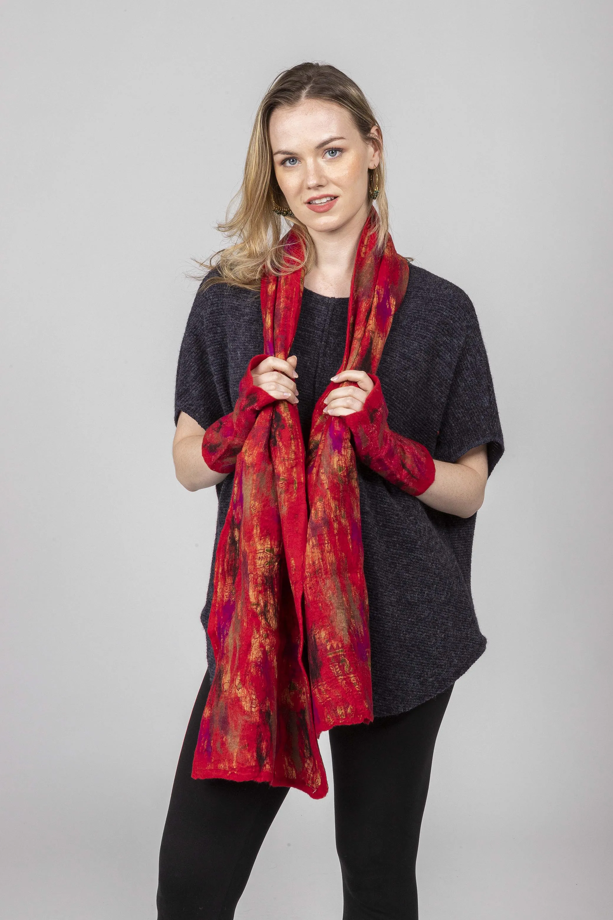 Merino Wool Felted Scarf
