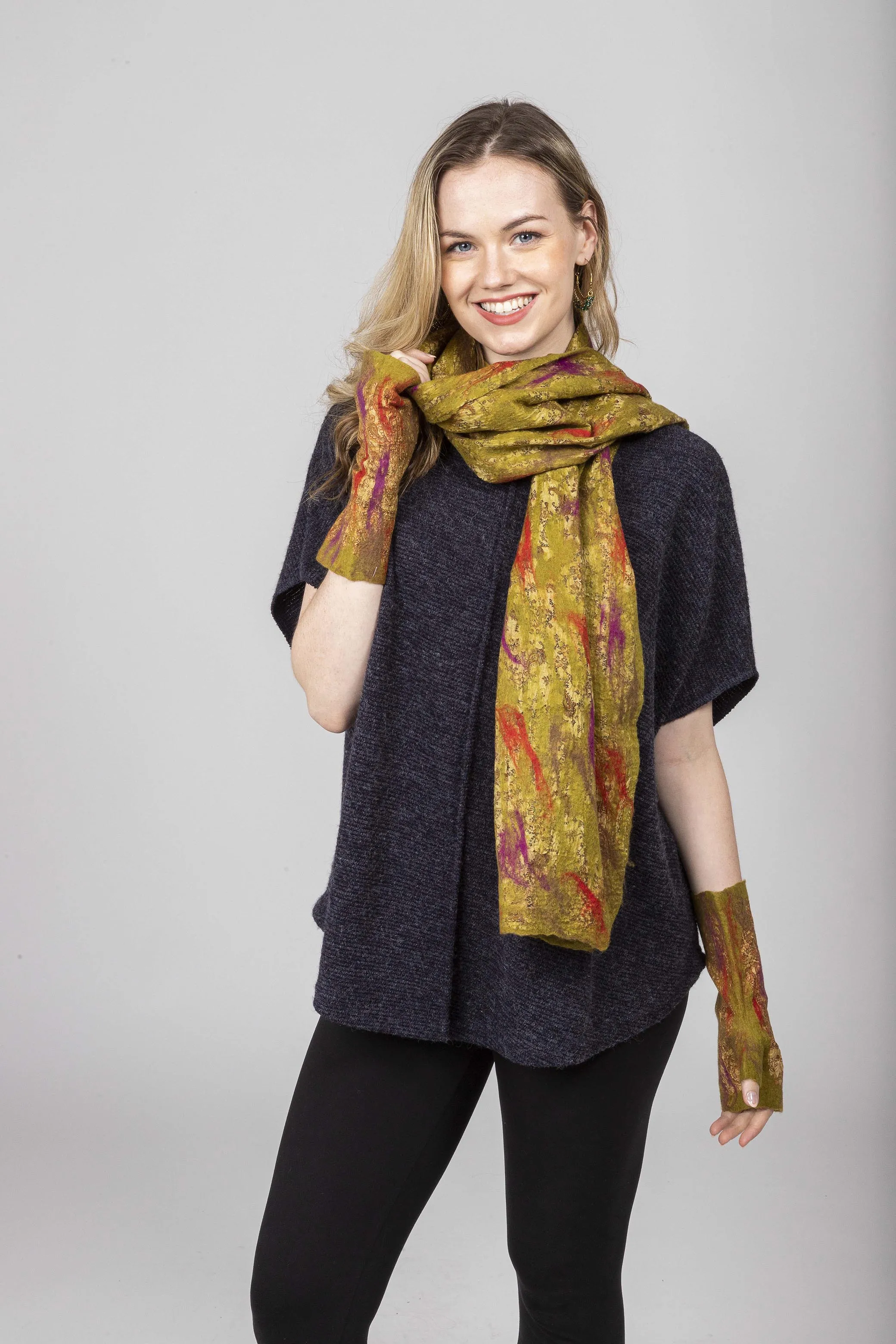 Merino Wool Felted Scarf