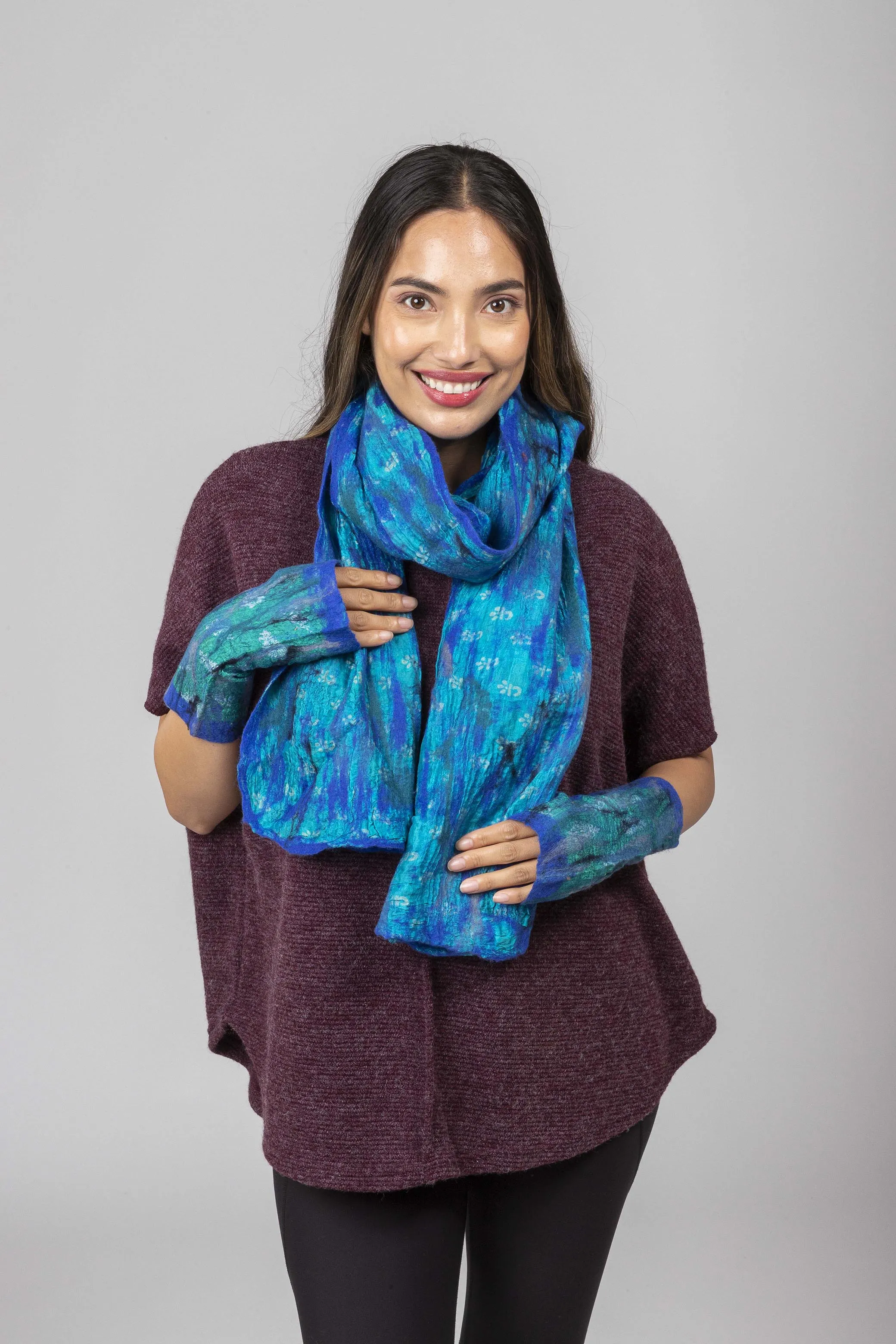 Merino Wool Felted Scarf