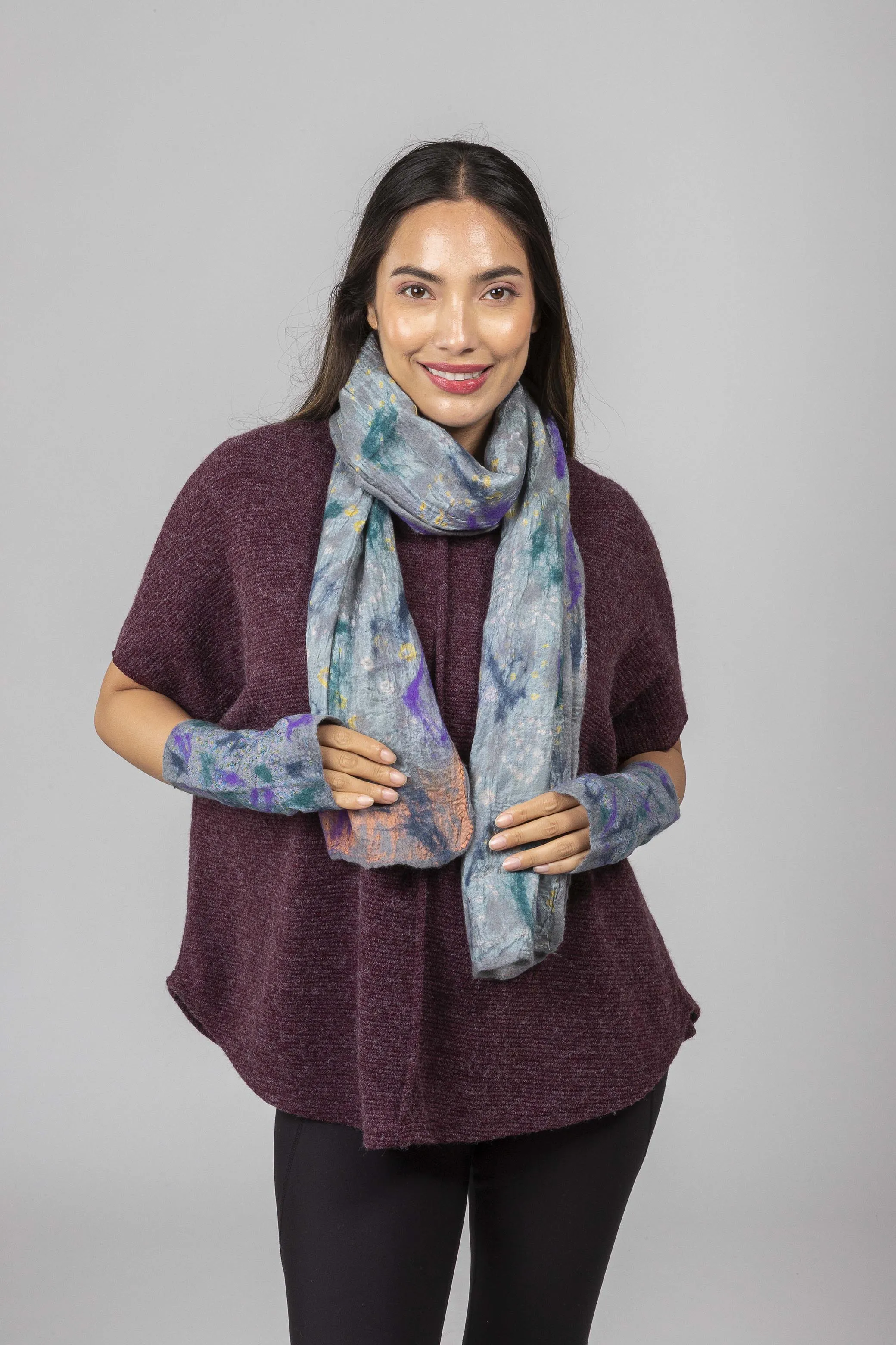 Merino Wool Felted Scarf