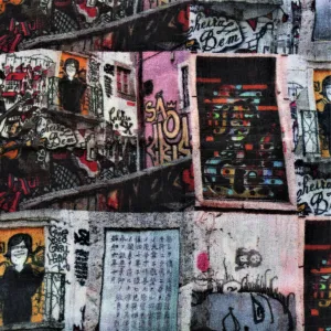 Merino/Silk Scarf - Cityscape