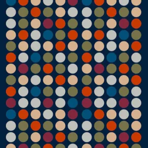 Merino/Silk Scarf - Dots on Navy